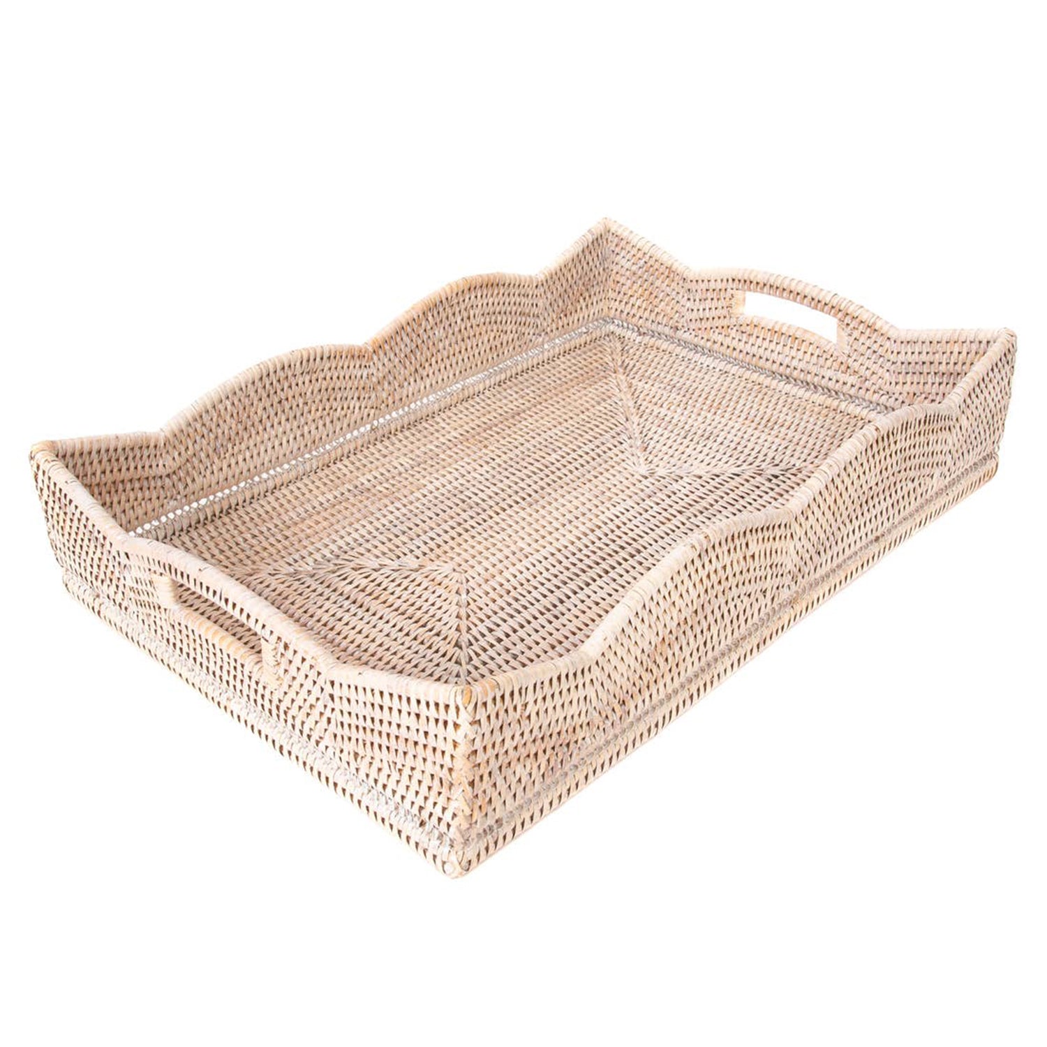 Island Scallop Tray - White-Washed
