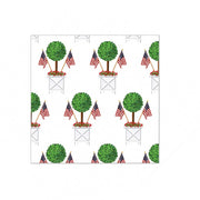 Patriotic Topiary Paper Cocktail Napkins