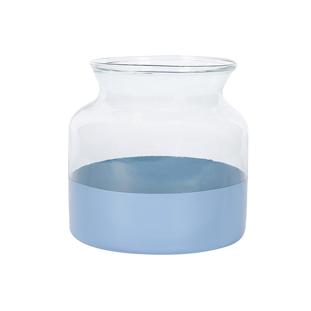 French Blue Dipped Vase