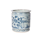Antiqued Blue Peacock Planter