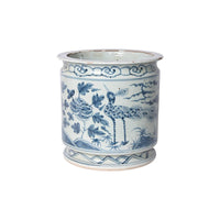 Antiqued Blue Peacock Planter