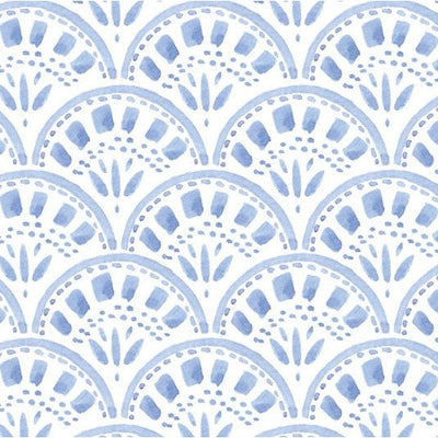 Riley Scallop Sky Blue Wallpaper Swatch
