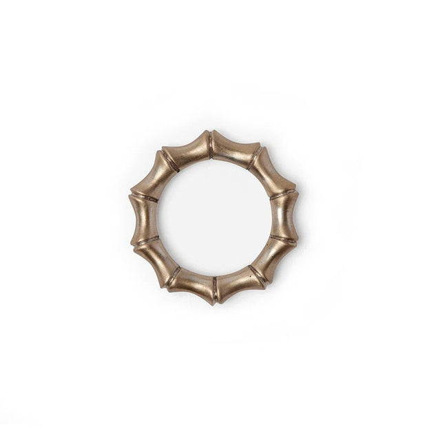 Bamboo Antiqued Silver Napkin Rings